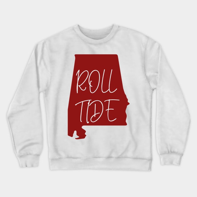 Alabama Roll Tide Red Crewneck Sweatshirt by MaryMerch